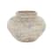 Beige, Blue & Copper Antique Ceramic Scroll Handmade Decorative Vase